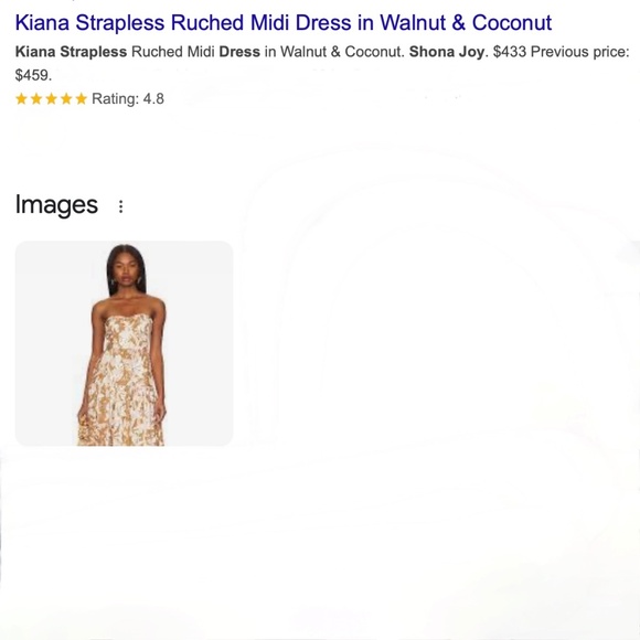 Shona Joy Kiana Strapless Rouched Midi Dress size S - Picture 11 of 11